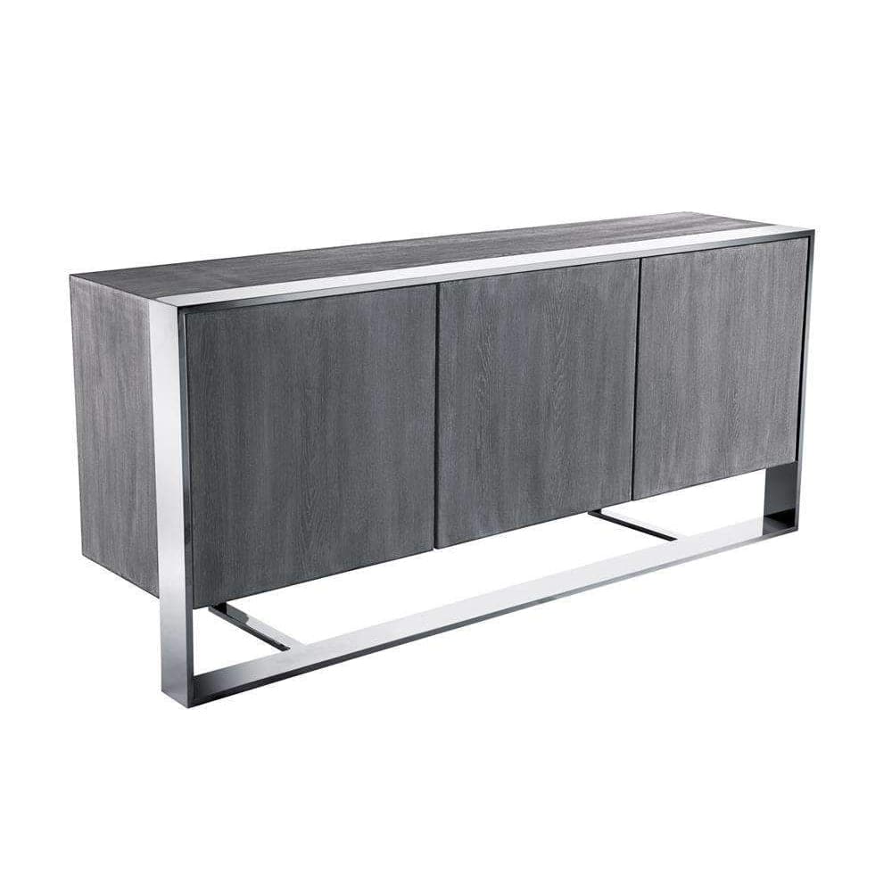 Dalton Sideboard-Sunpan-SUNPAN-107055-Sideboards & CredenzasGrey-Polished Stainless Steel-10-France and Son