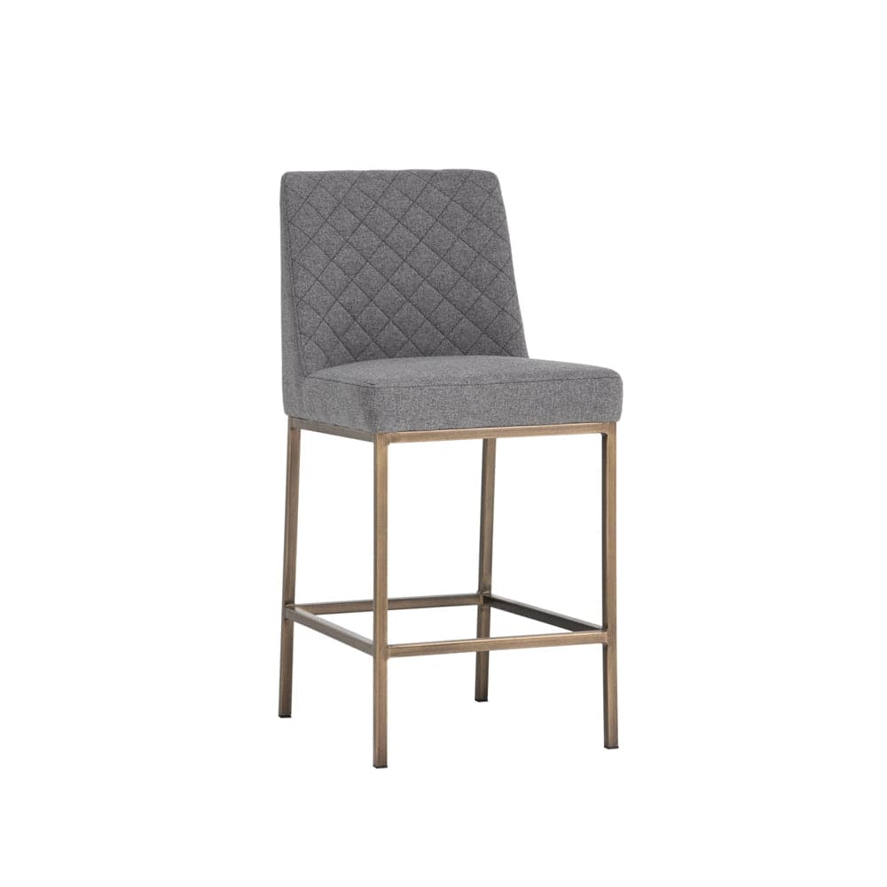 Leighland Counter Stool - Fabric-Sunpan-SUNPAN-102821-Bar StoolsDark Grey-9-France and Son