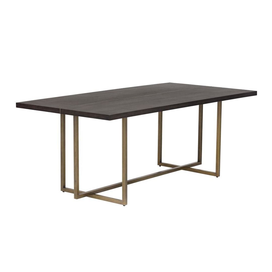 Bucks Dining Table-Sunpan-SUNPAN-102928-Dining TablesAntique Brass - Dark Mango-8-France and Son