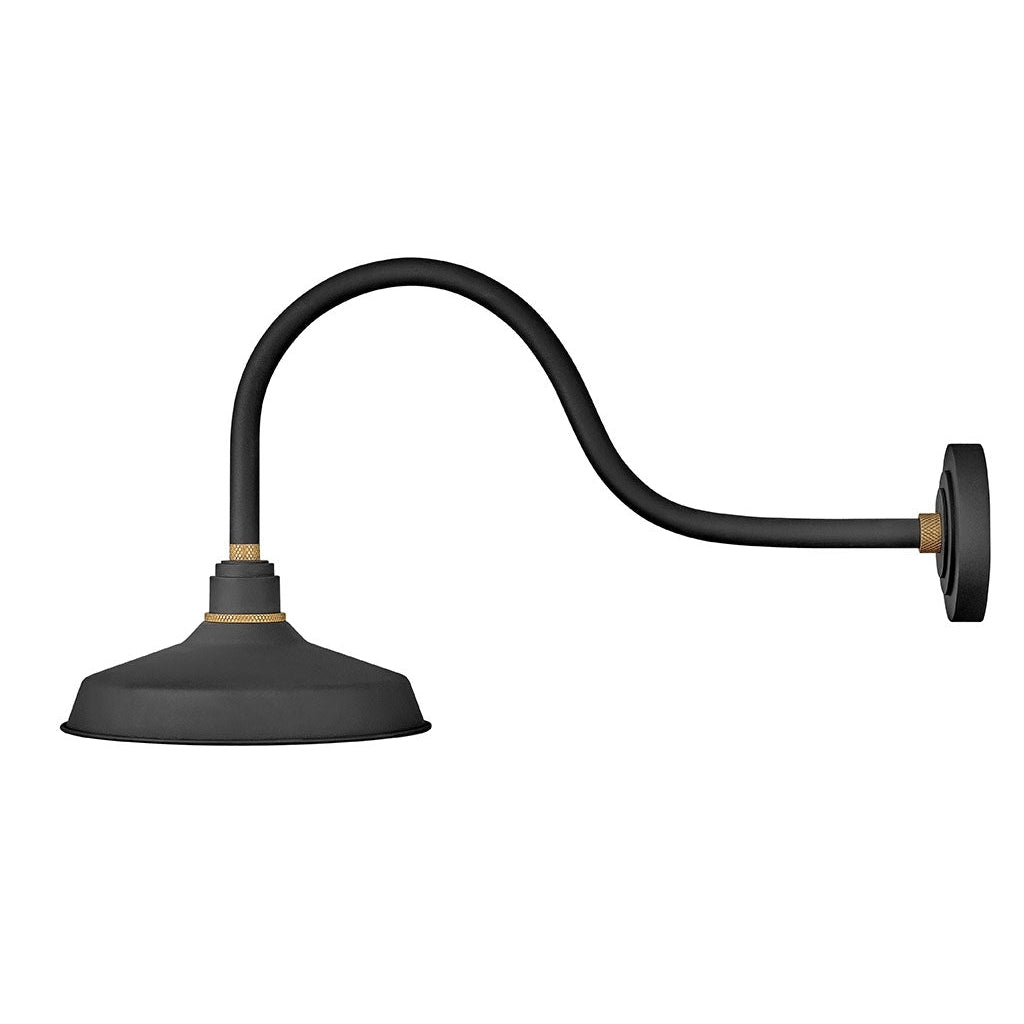 Outdoor Foundry Classic - Gooseneck Barn Light-Hinkley Lighting-HINKLEY-10352TK-Wall LightingMedium-Textured Black-4-France and Son