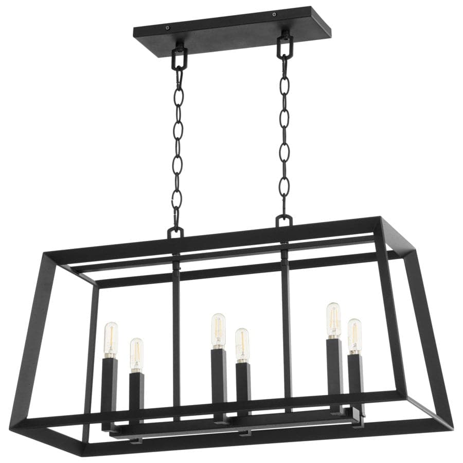 Hyperion Chandelier-Cyan Design-CYAN-10377-ChandeliersNoir-6 Light Rectangle-19-France and Son