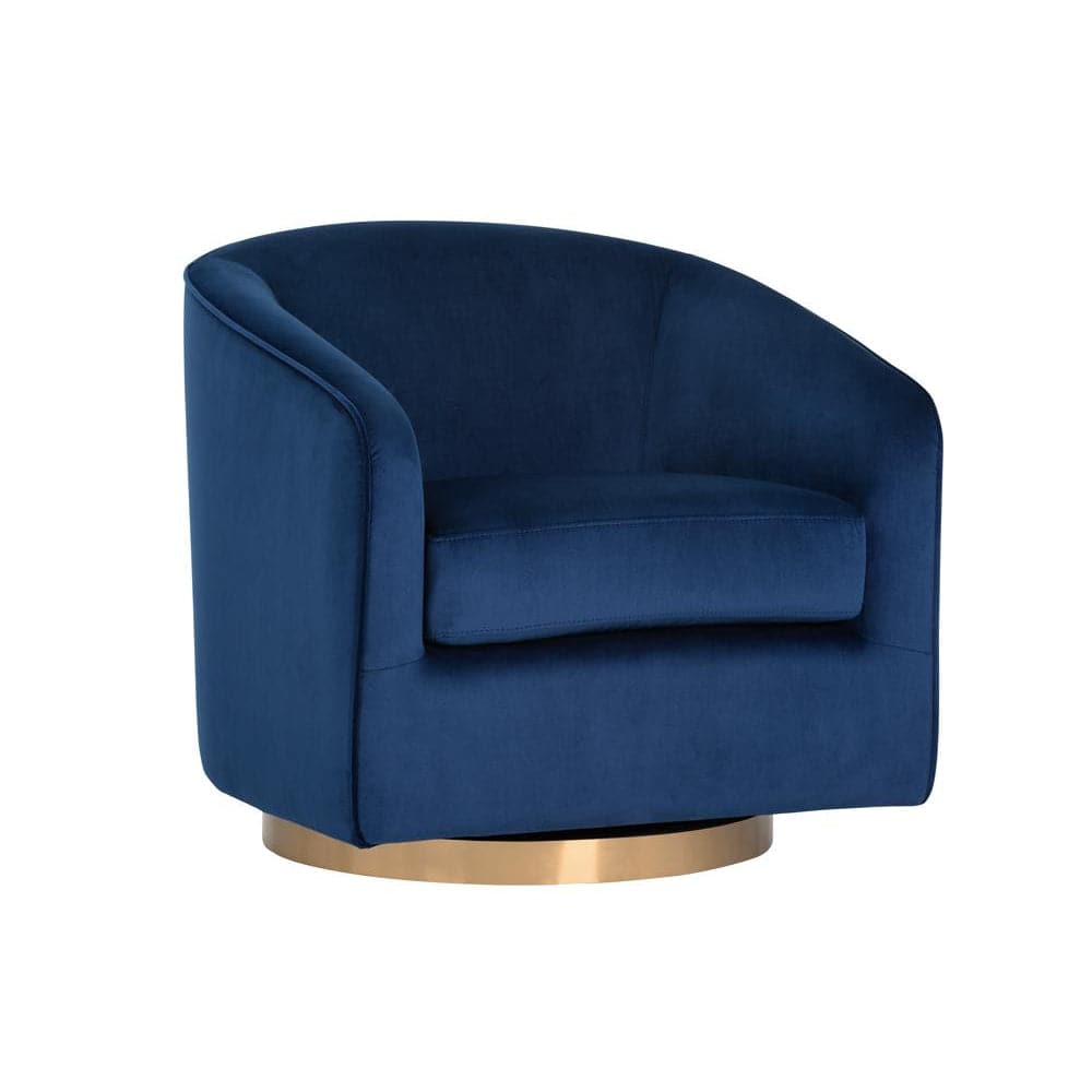 Hazel Swivel Chair-Sunpan-SUNPAN-104001-Lounge ChairsBlue-14-France and Son