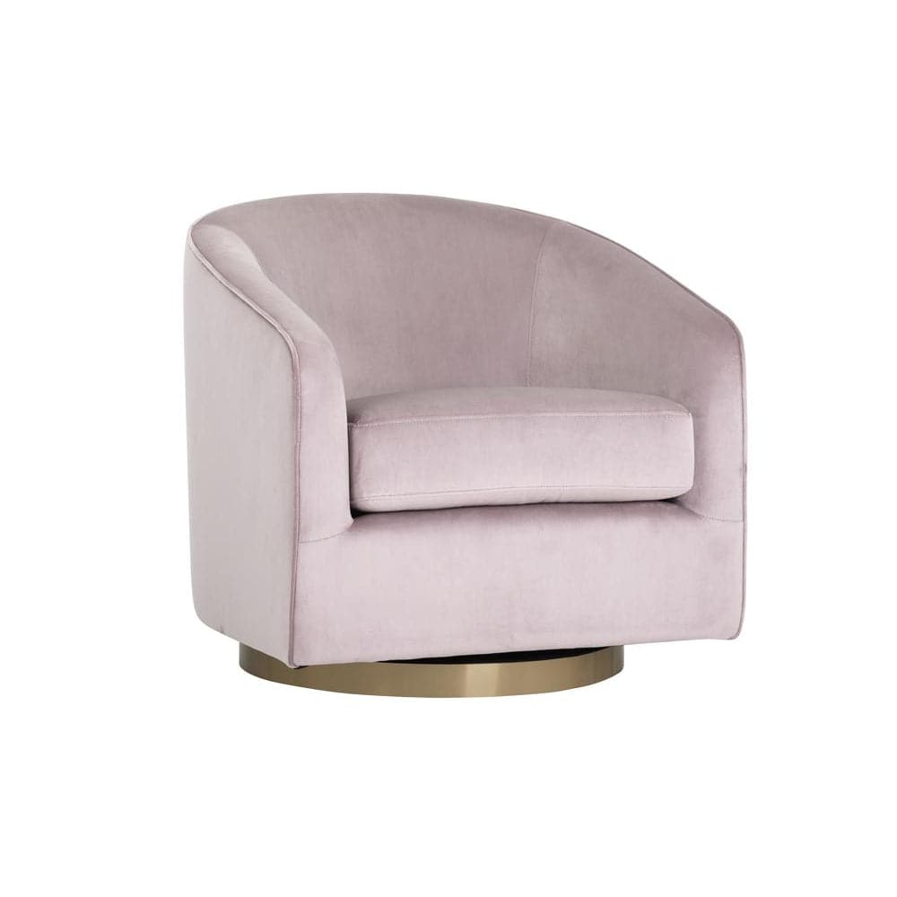 Hazel Swivel Chair-Sunpan-SUNPAN-104002-Lounge ChairsPink-1-France and Son