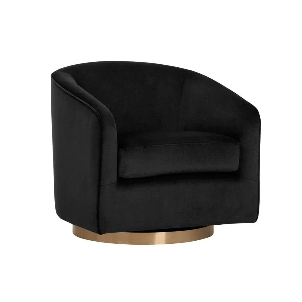 Hazel Swivel Chair-Sunpan-SUNPAN-104003-Lounge ChairsBlack-14-France and Son