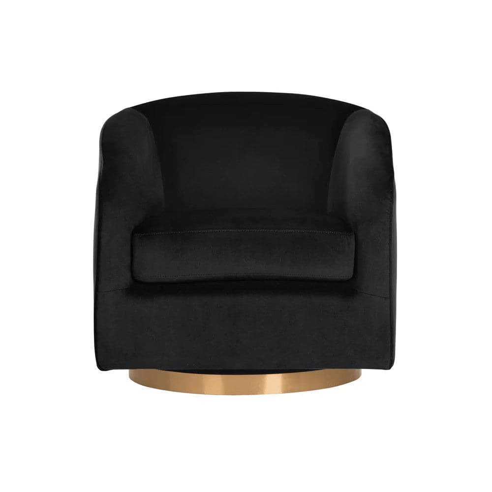 Hazel Swivel Chair-Sunpan-STOCKR-SUNPAN-104002-Lounge ChairsPink-16-France and Son