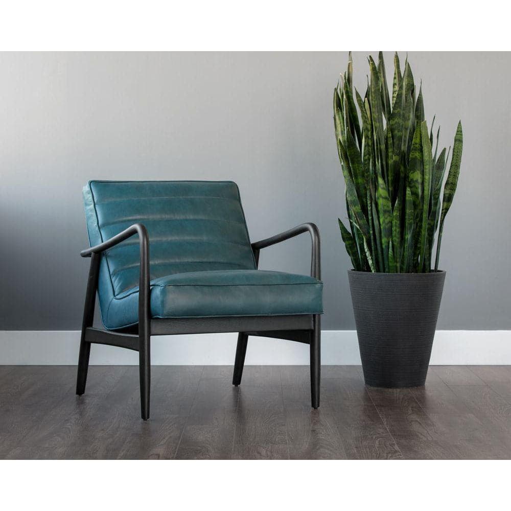 Lyric Lounge Chair-Sunpan-SUNPAN-104093-Lounge Chairsvintage peacock-2-France and Son