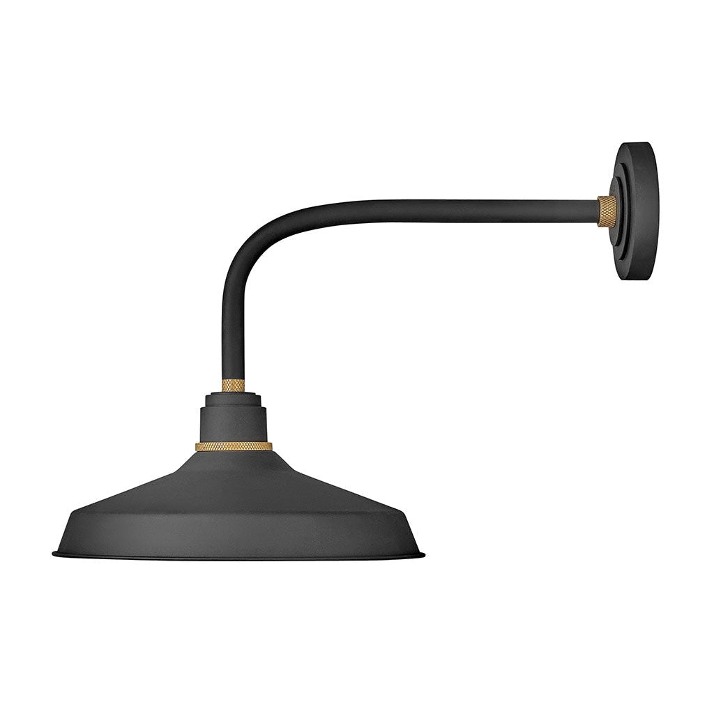 Outdoor Foundry - Medium Straight Arm Barn Light-Hinkley Lighting-HINKLEY-10413TK-Outdoor Wall SconcesTextured Black-2-France and Son