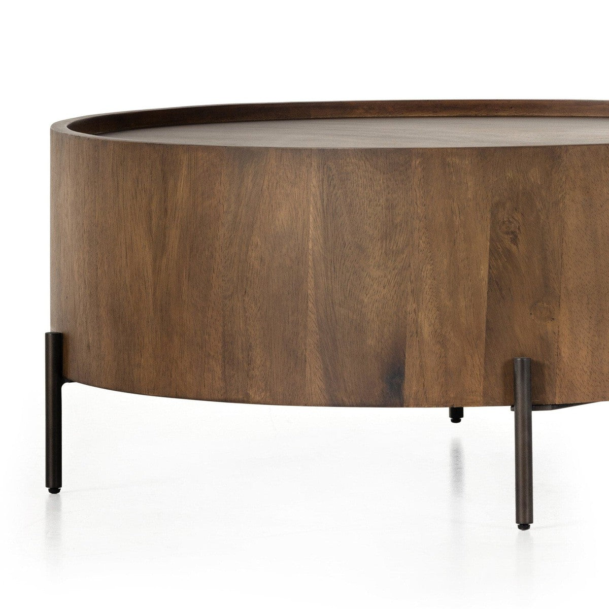 Lunas Drum Coffee Table - Caramel Guanacaste