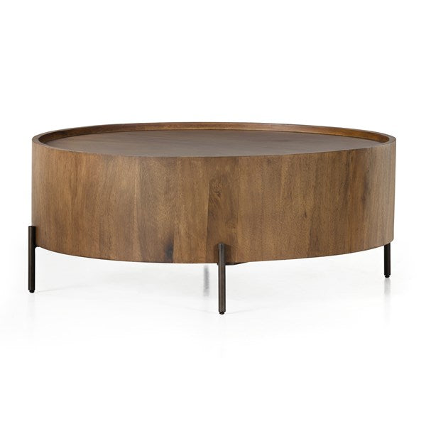 Lunas Drum Coffee Table - Guanacaste-Four Hands-FH-104288-002-Coffee Tables-1-France and Son