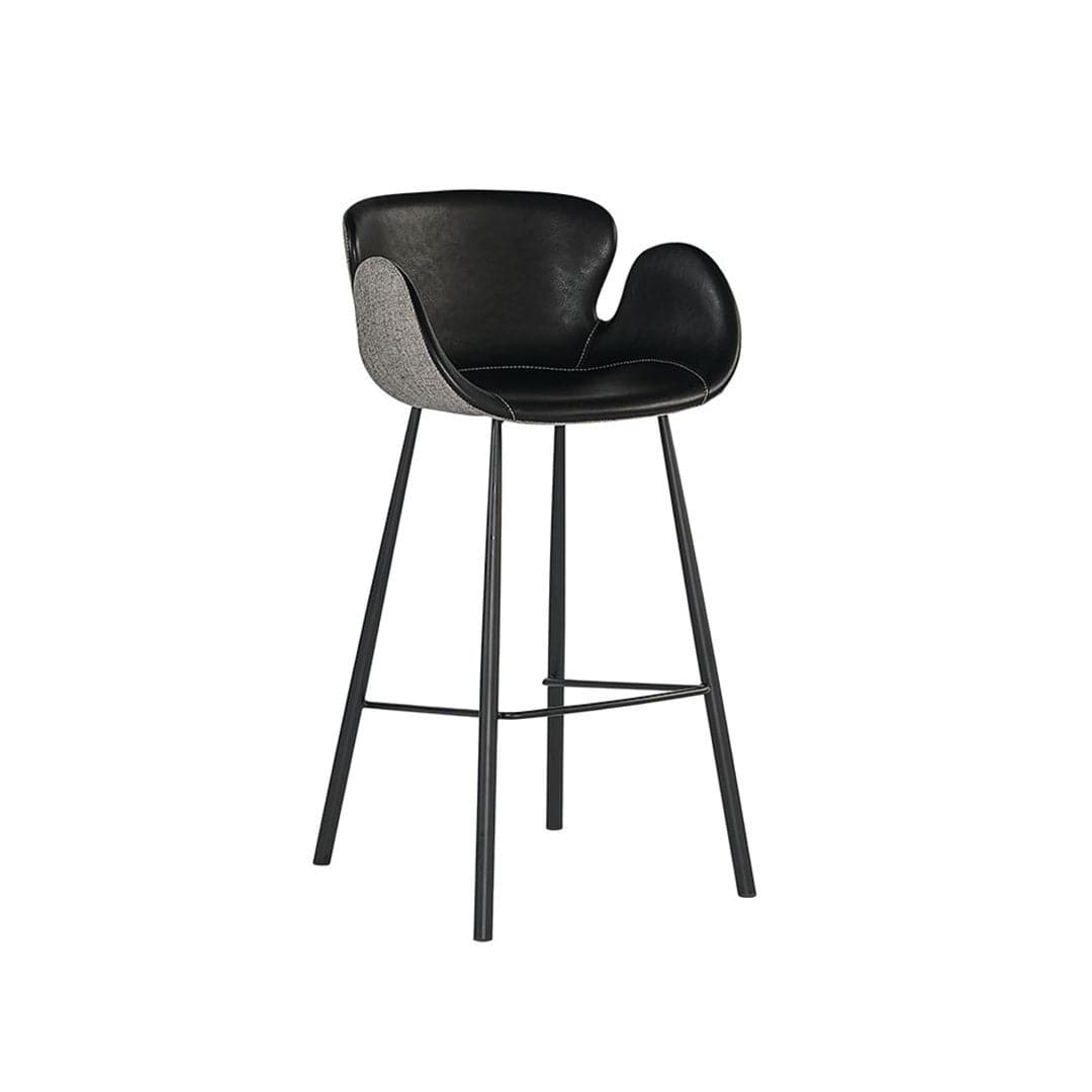 Waldo Bar & Counter Stool-Sunpan-SUNPAN-104600-Bar StoolsCounter Stool-Nightfall Black / November Grey-6-France and Son