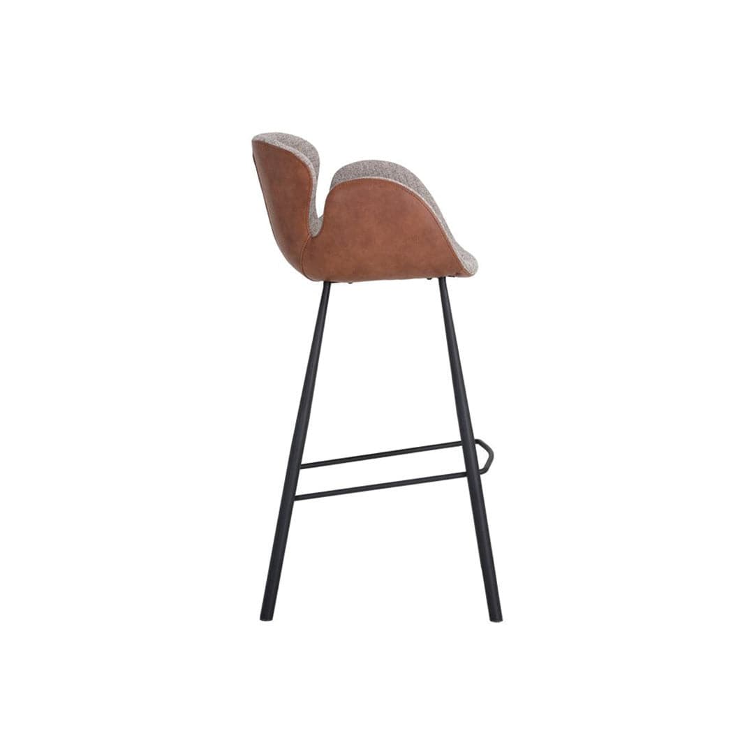 Waldo Bar & Counter Stool-Sunpan-SUNPAN-104600-Bar StoolsCounter Stool-Nightfall Black / November Grey-7-France and Son