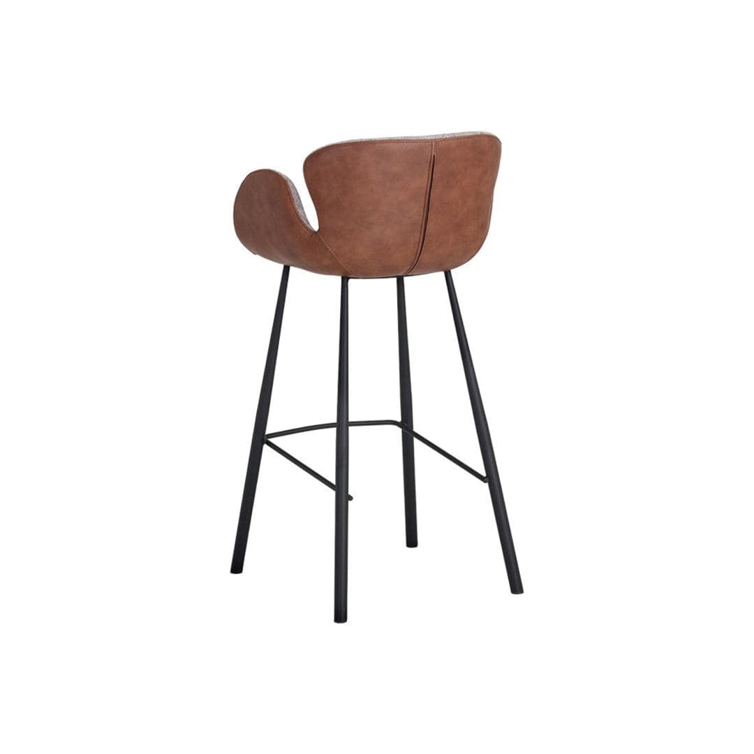 Waldo Bar & Counter Stool-Sunpan-SUNPAN-104600-Bar StoolsCounter Stool-Nightfall Black / November Grey-8-France and Son