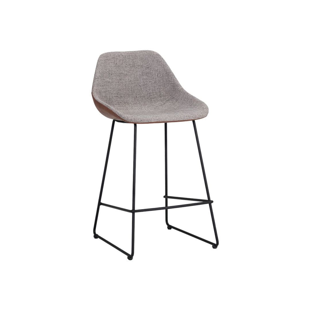 Mccoy Bar & Counter Stool - November Grey-Sunpan-SUNPAN-104390-Bar StoolsCounter Stool-Cinnamon Brown-9-France and Son