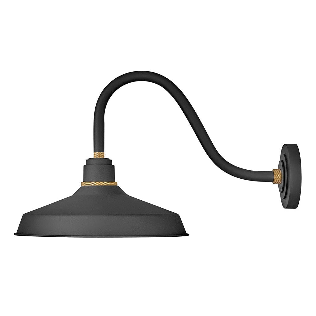 Outdoor Foundry Classic - Medium Gooseneck Barn Light-Hinkley Lighting-HINKLEY-10443TK-Wall LightingTextured Black-2-France and Son