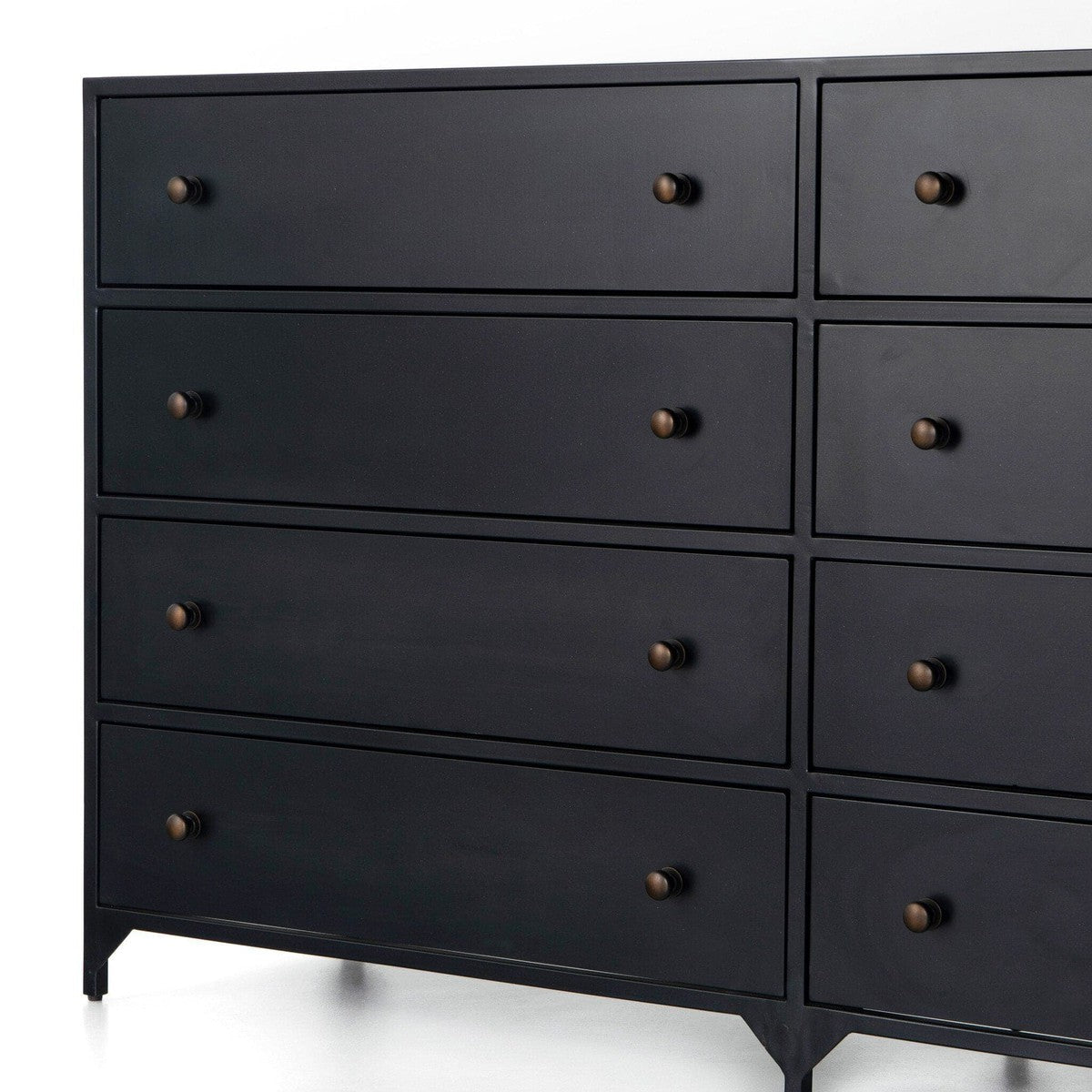 Belmont 8 Drawer Metal Dresser - Black