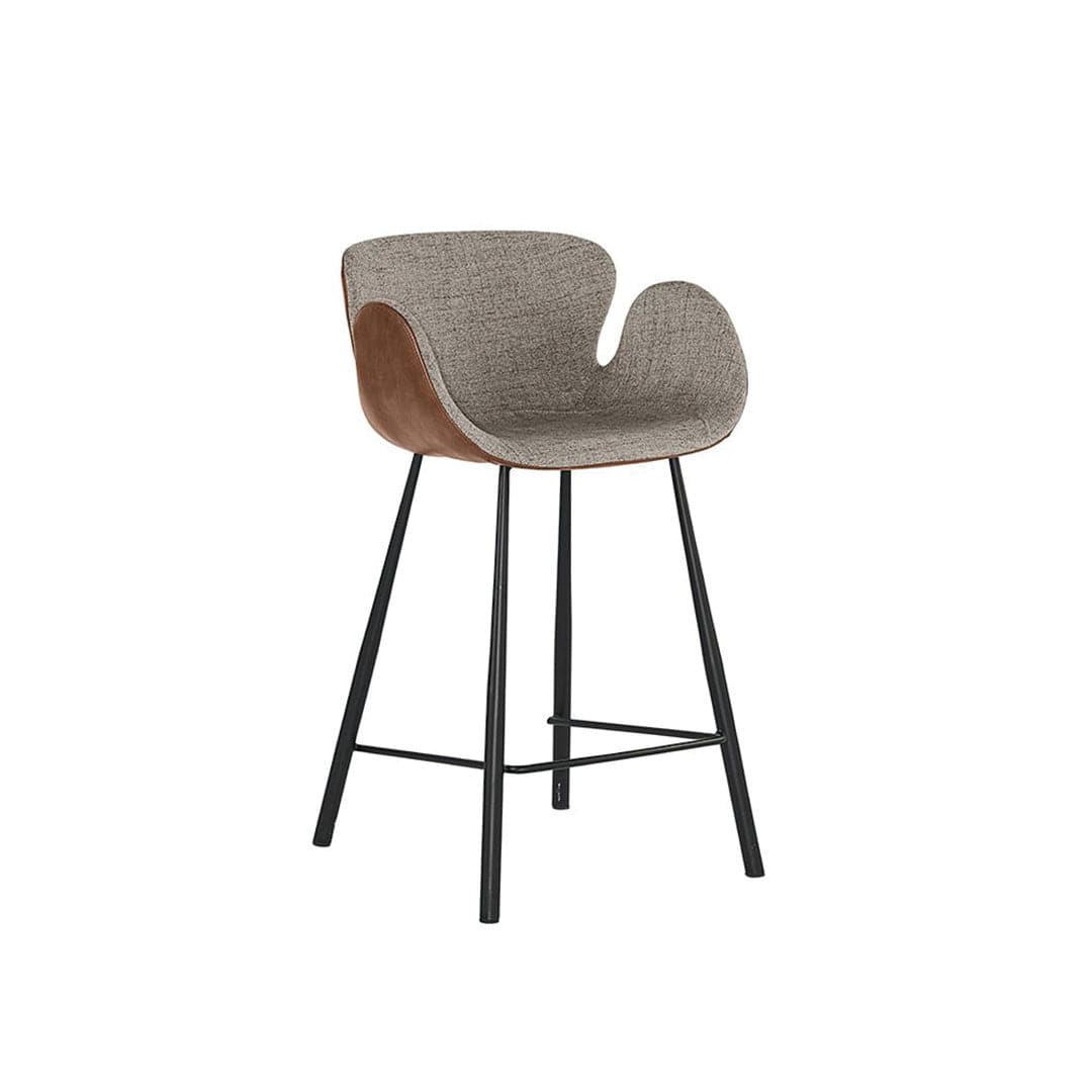 Waldo Bar & Counter Stool-Sunpan-SUNPAN-104600-Bar StoolsCounter Stool-Nightfall Black / November Grey-10-France and Son