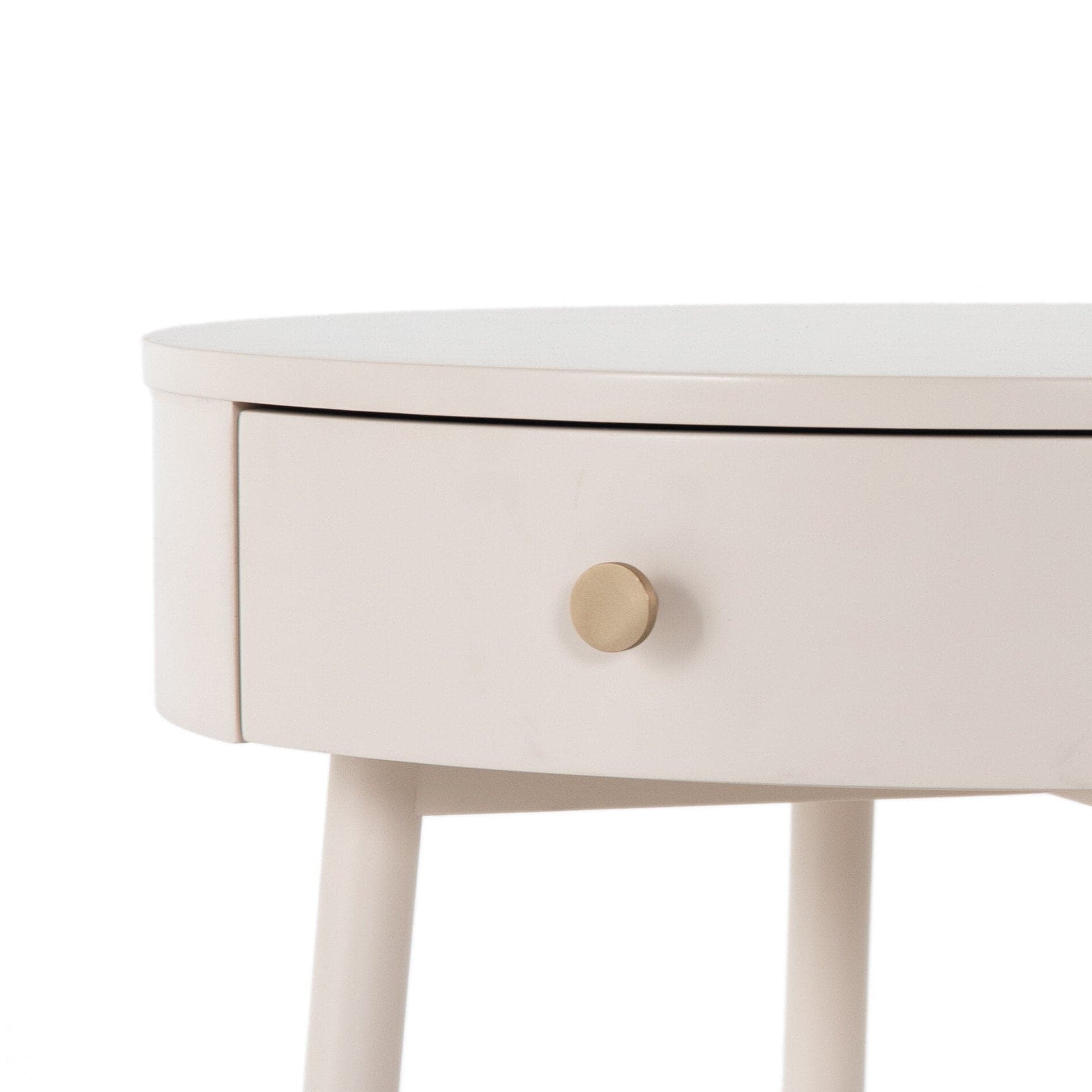 Van Nightstand - Matte Alabaster