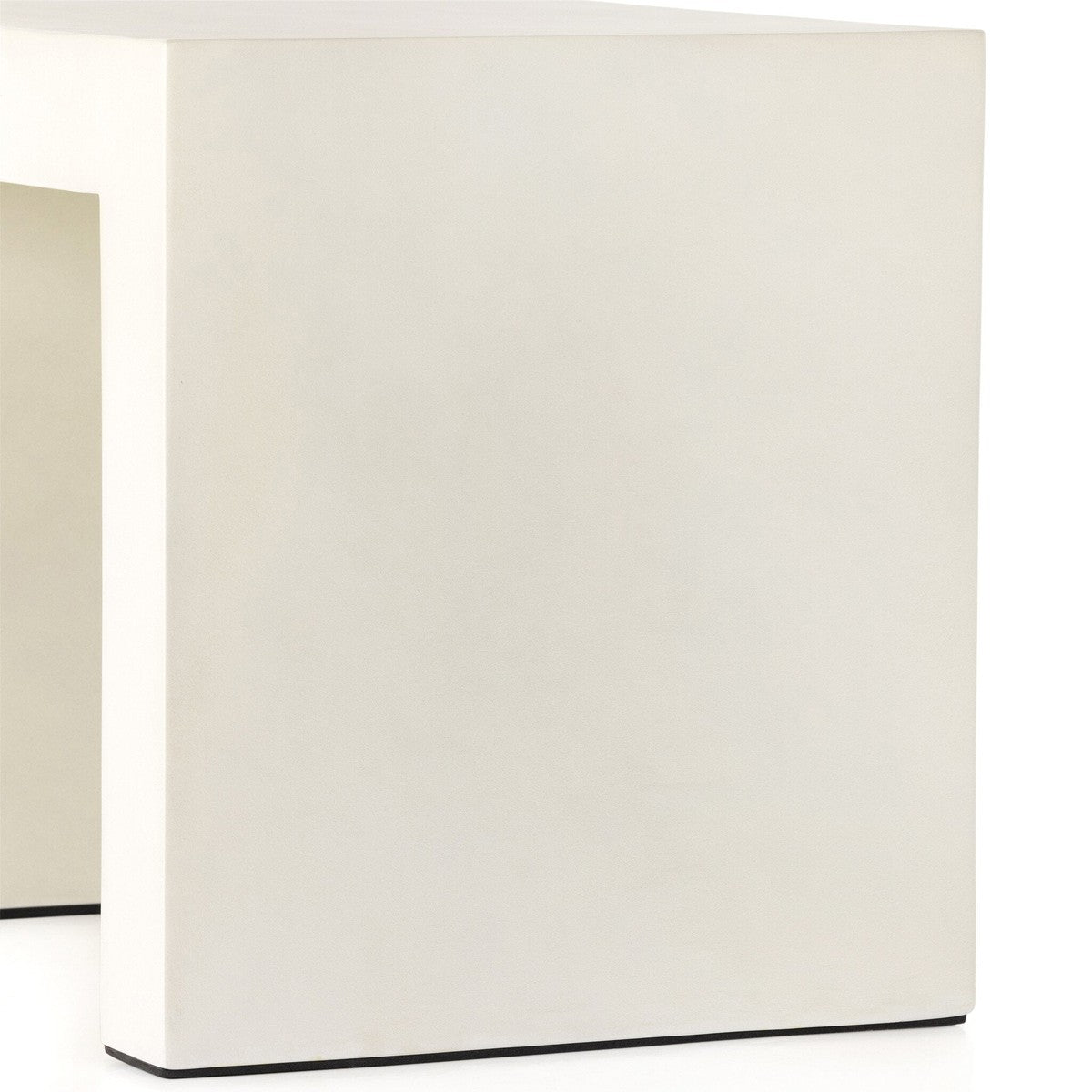 Parish End Table - White Concrete