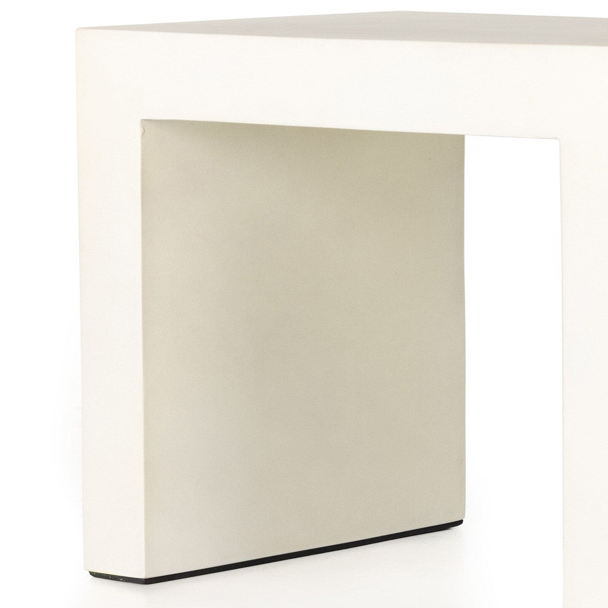 Parish End Table - White Concrete