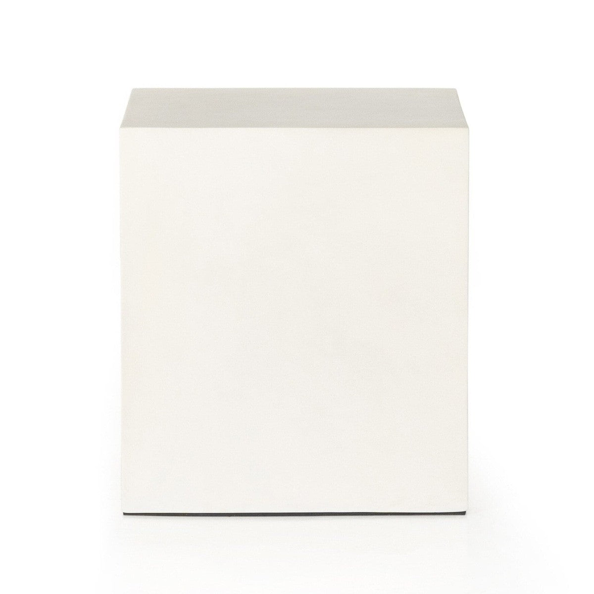 Parish End Table - White Concrete