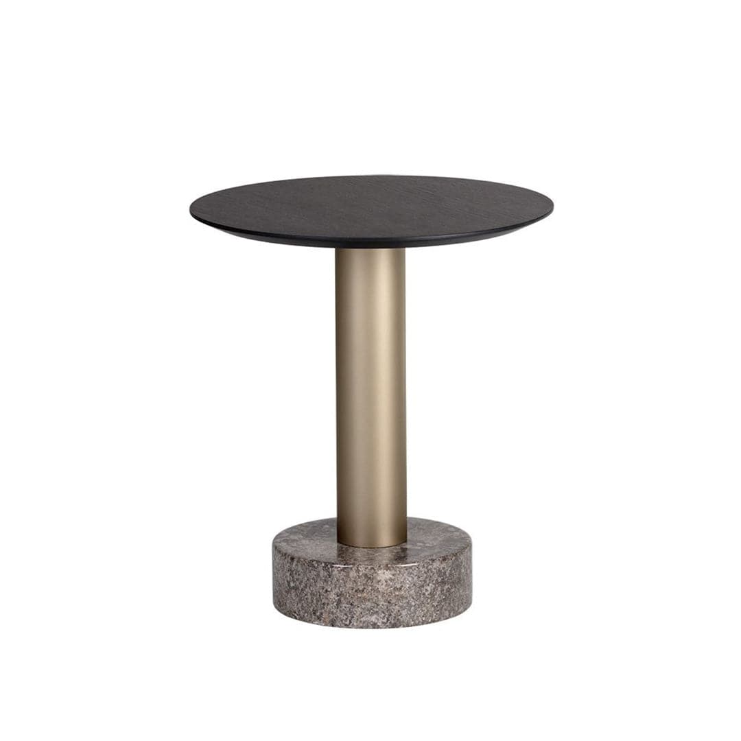 Monaco End Table-Sunpan-SUNPAN-104629-Side TablesGold / Charcoal Grey-5-France and Son