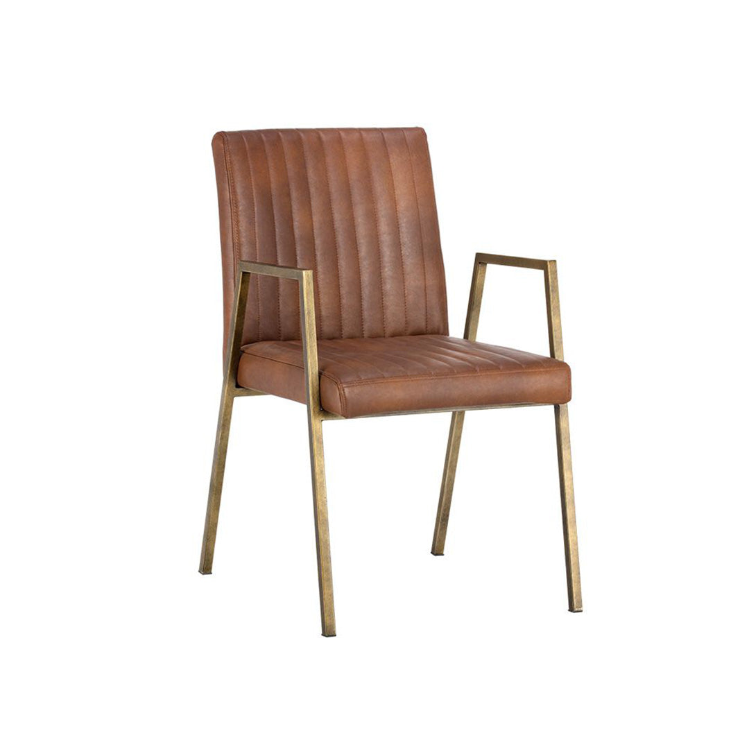 Homer Dining Armchair-Sunpan-SUNPAN-104693-Dining ChairsBravo Cognac-12-France and Son