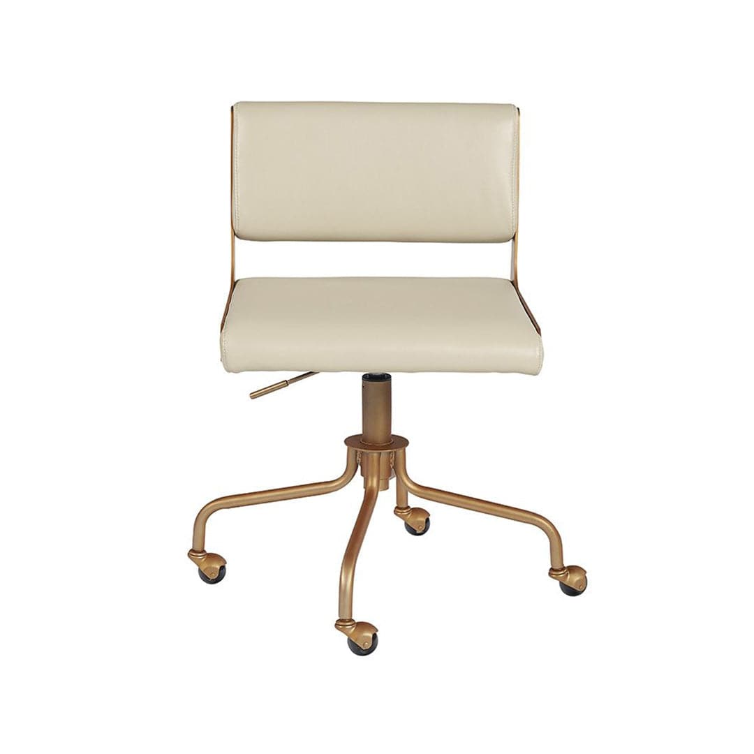 Davis Office Chair-Sunpan-STOCKR-SUNPAN-104727-Task ChairsChampagne Gold - Castillo Cream-8-France and Son