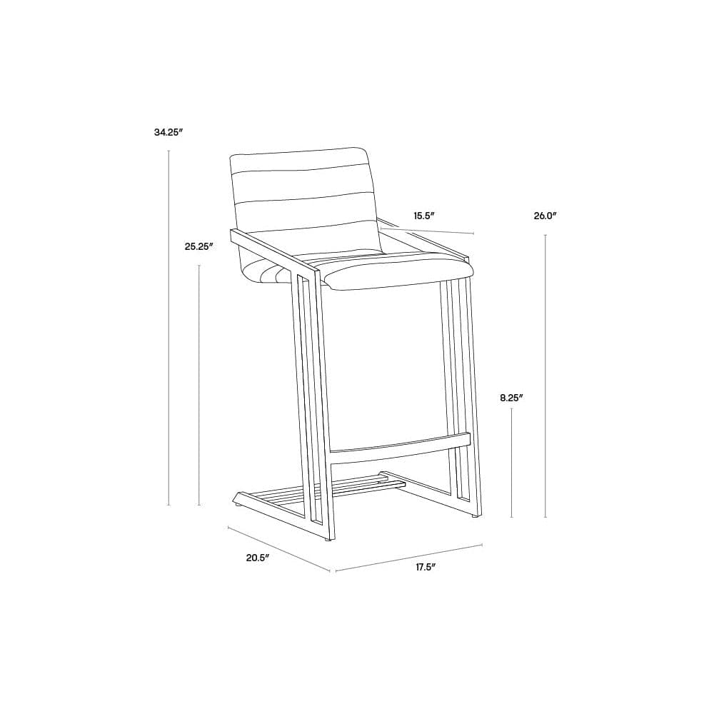 Webber Counter Stool-Sunpan-SUNPAN-110242-Bar Stools-7-France and Son