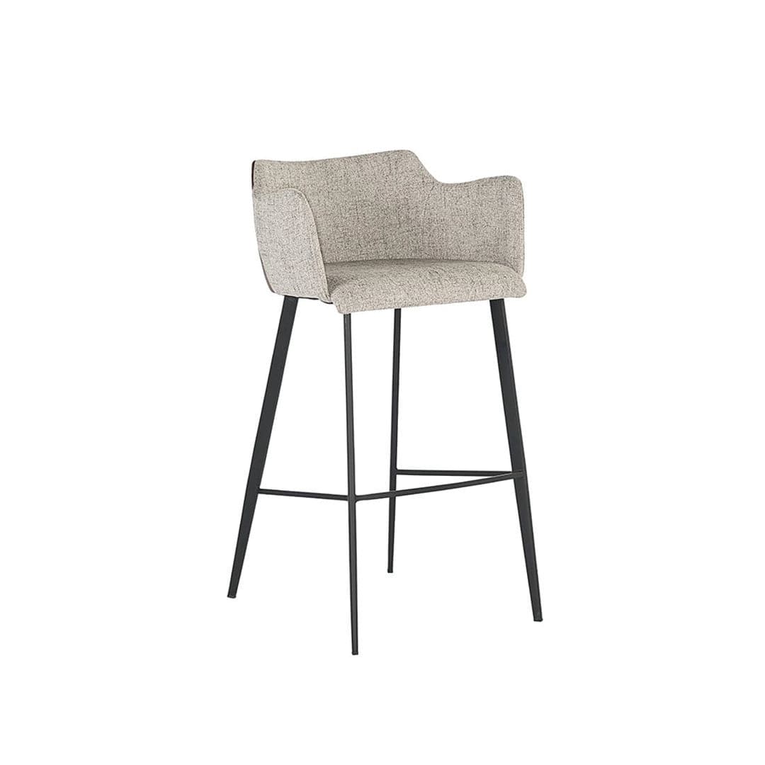 Griffin Bar & Counter Stool-Sunpan-SUNPAN-104739-Bar StoolsBar Stool-November Grey / Bravo Cognac-1-France and Son