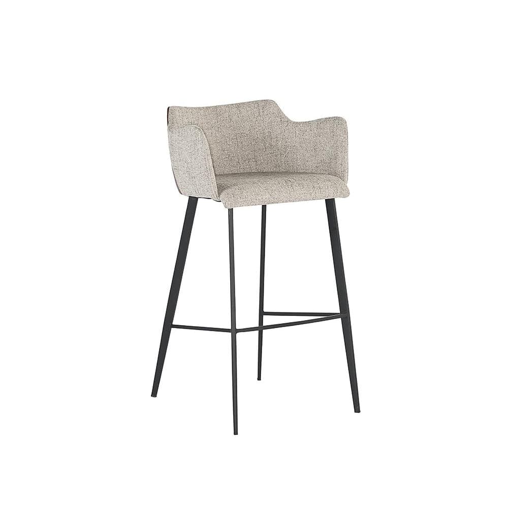 Griffin Bar & Counter Stool-Sunpan-SUNPAN-104739-Bar StoolsBar Stool-November Grey / Bravo Cognac-9-France and Son