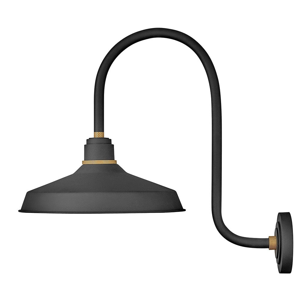 Outdoor Foundry Classic - Large Tall Gooseneck Barn Light-Hinkley Lighting-HINKLEY-10473TK-Wall LightingTextured Black-2-France and Son