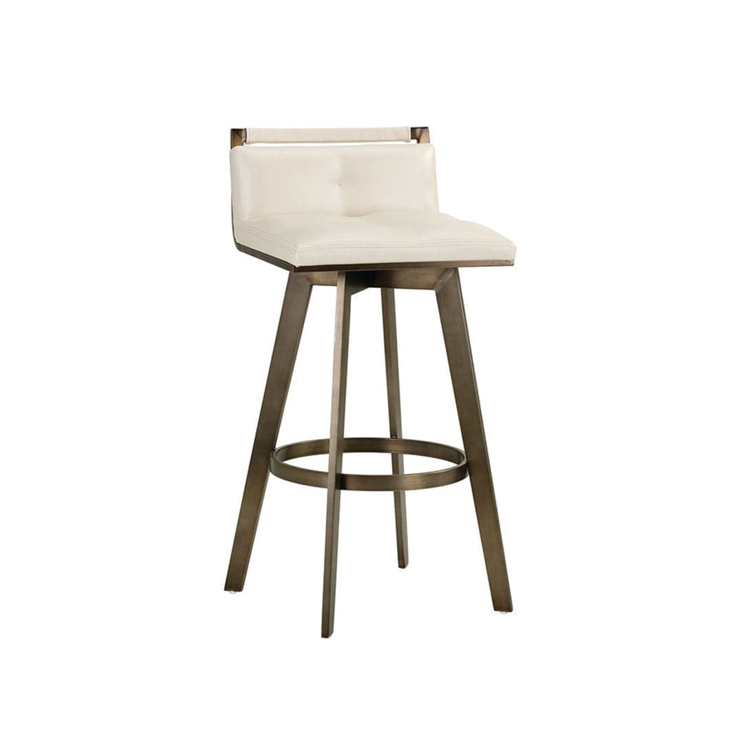 Arizona Swivel Bar & Counter Stool-Sunpan-SUNPAN-104788-Bar StoolsBar Stool-Castillo Cream-1-France and Son