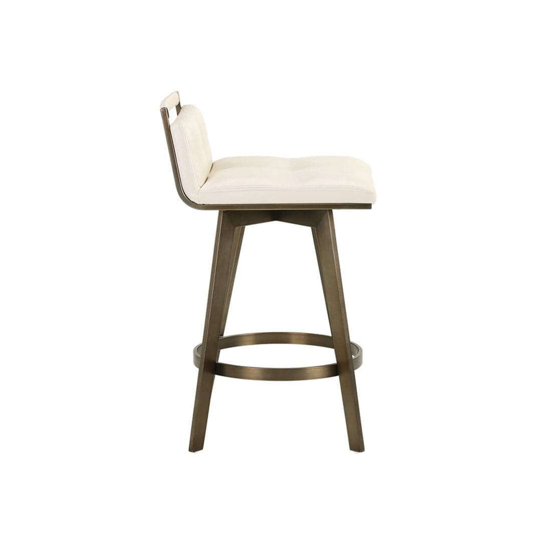 Arizona Swivel Bar & Counter Stool-Sunpan-SUNPAN-104788-Bar StoolsBar Stool-Castillo Cream-5-France and Son