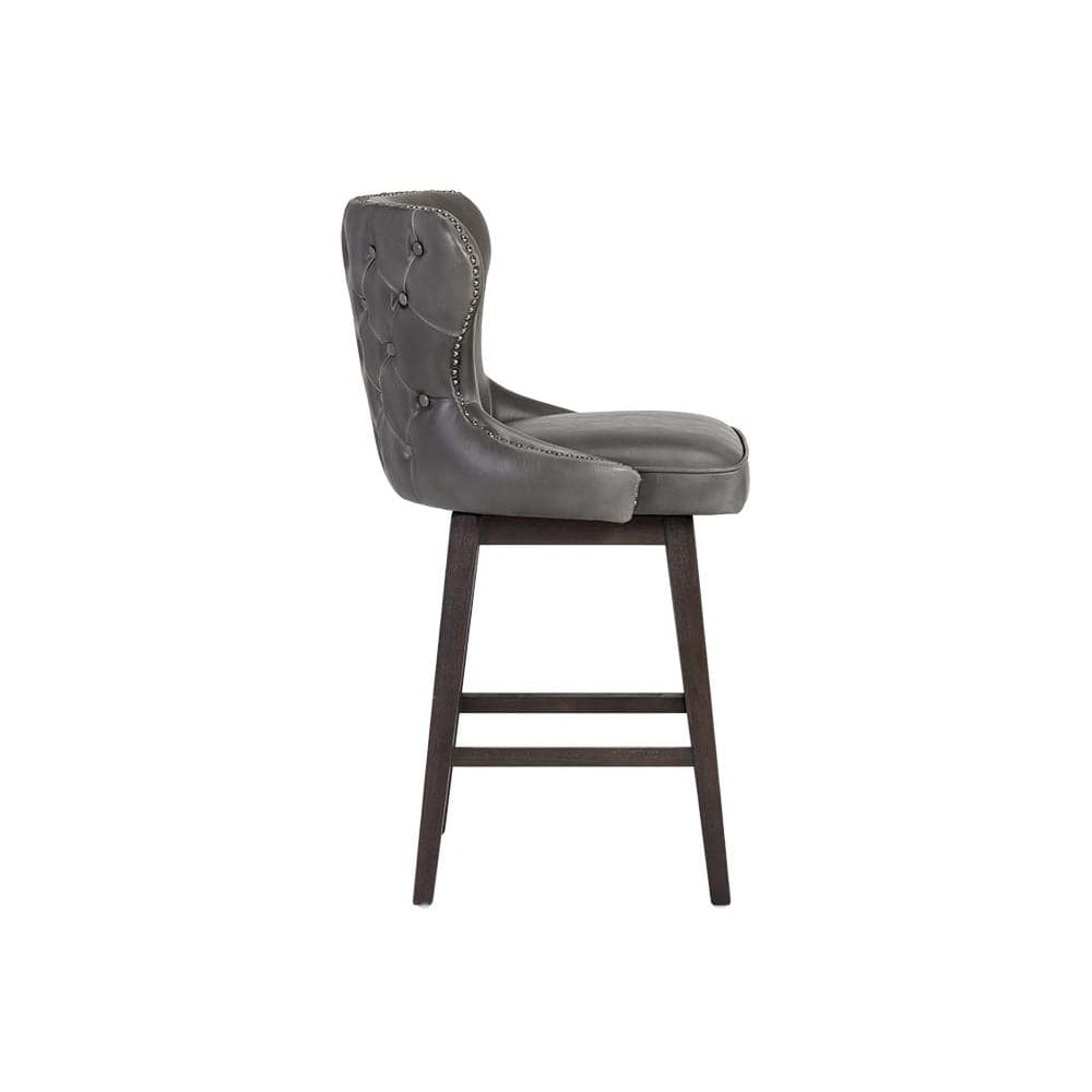 Ariana Swivel Counter Stool-Sunpan-SUNPAN-101153-Bar StoolsDark Grey-5-France and Son