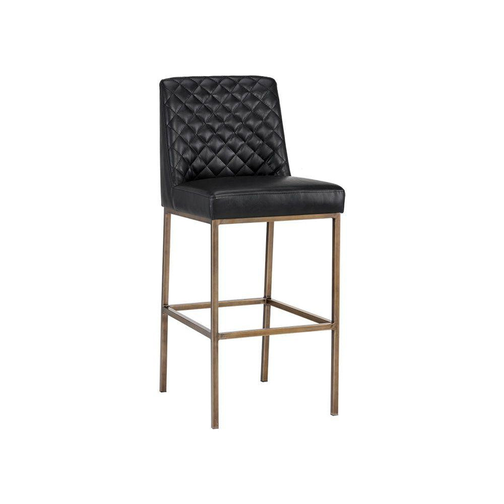 Leighland Barstool - Coal Black-Sunpan-SUNPAN-104902-Bar Stools-1-France and Son