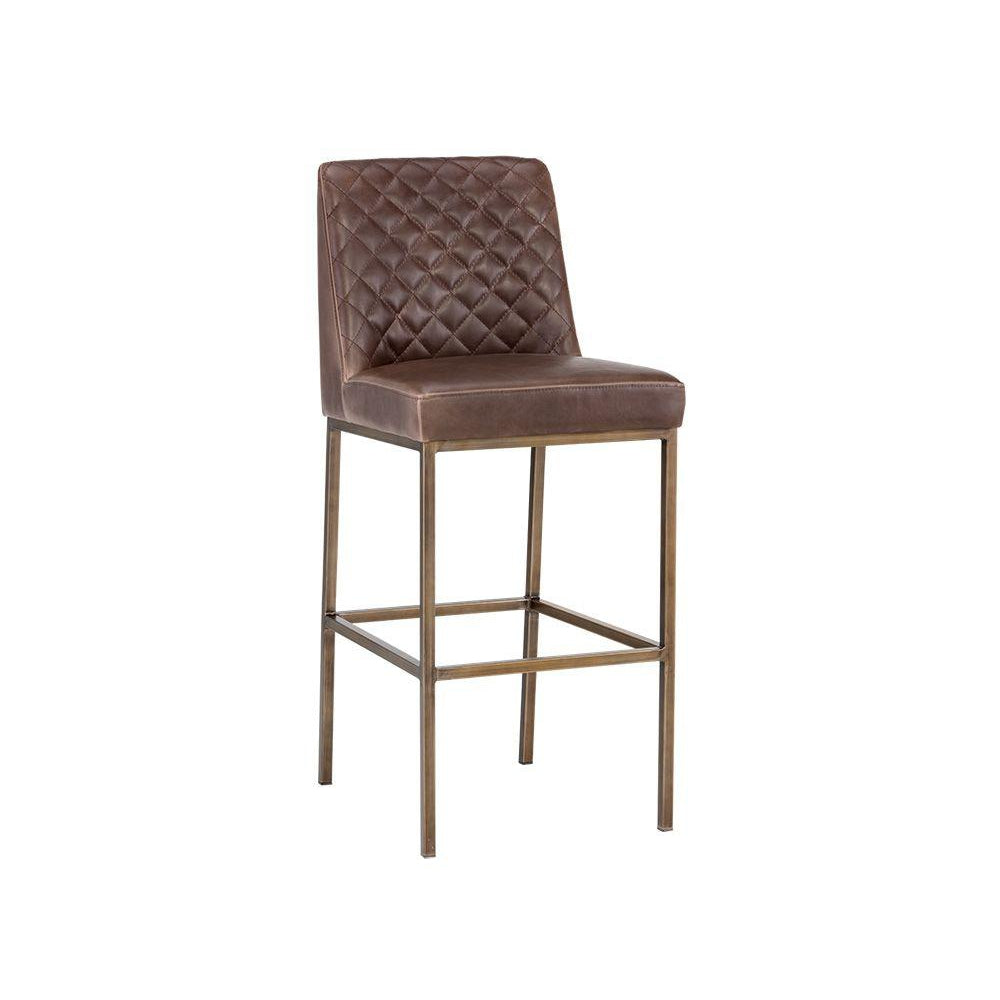 Leighland Barstool - Havana Dark Brown-Sunpan-SUNPAN-104903-Bar Stools-1-France and Son