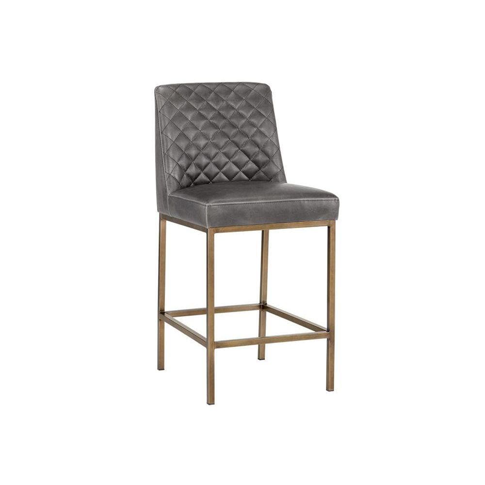 Leighland Counter Stool - Vegan Leather-Sunpan-SUNPAN-104908-Bar StoolsOvercast Grey-10-France and Son