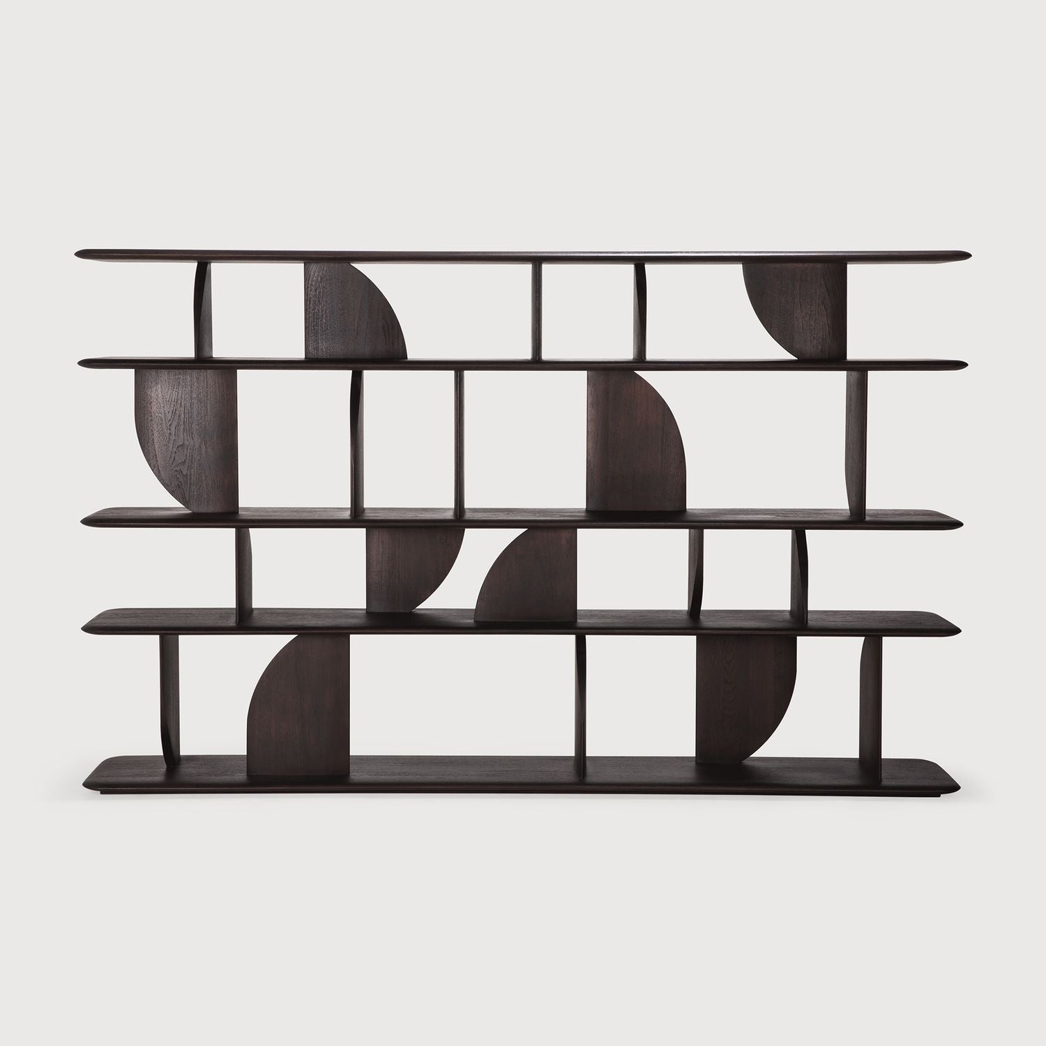 Geometric Rack - Teak dark brown view