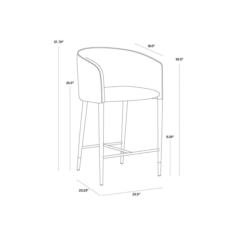 Asher Counter Stool-Sunpan-SUNPAN-105072-Bar StoolsSparrow Grey / Napa Black-11-France and Son