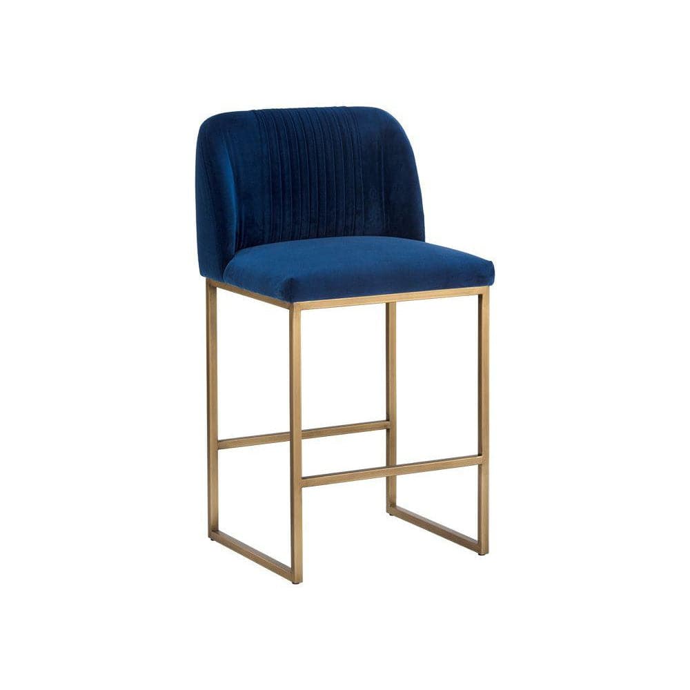 Nevin Counter Stool - Sapphire Blue-Sunpan-SUNPAN-105087-Bar Stools-1-France and Son