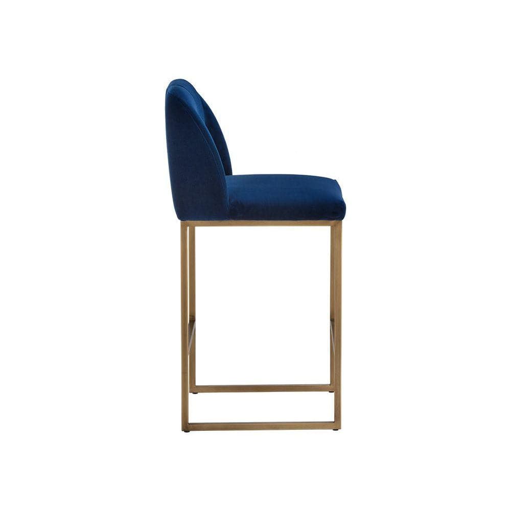 Nevin Counter Stool - Sapphire Blue-Sunpan-SUNPAN-105087-Bar Stools-2-France and Son