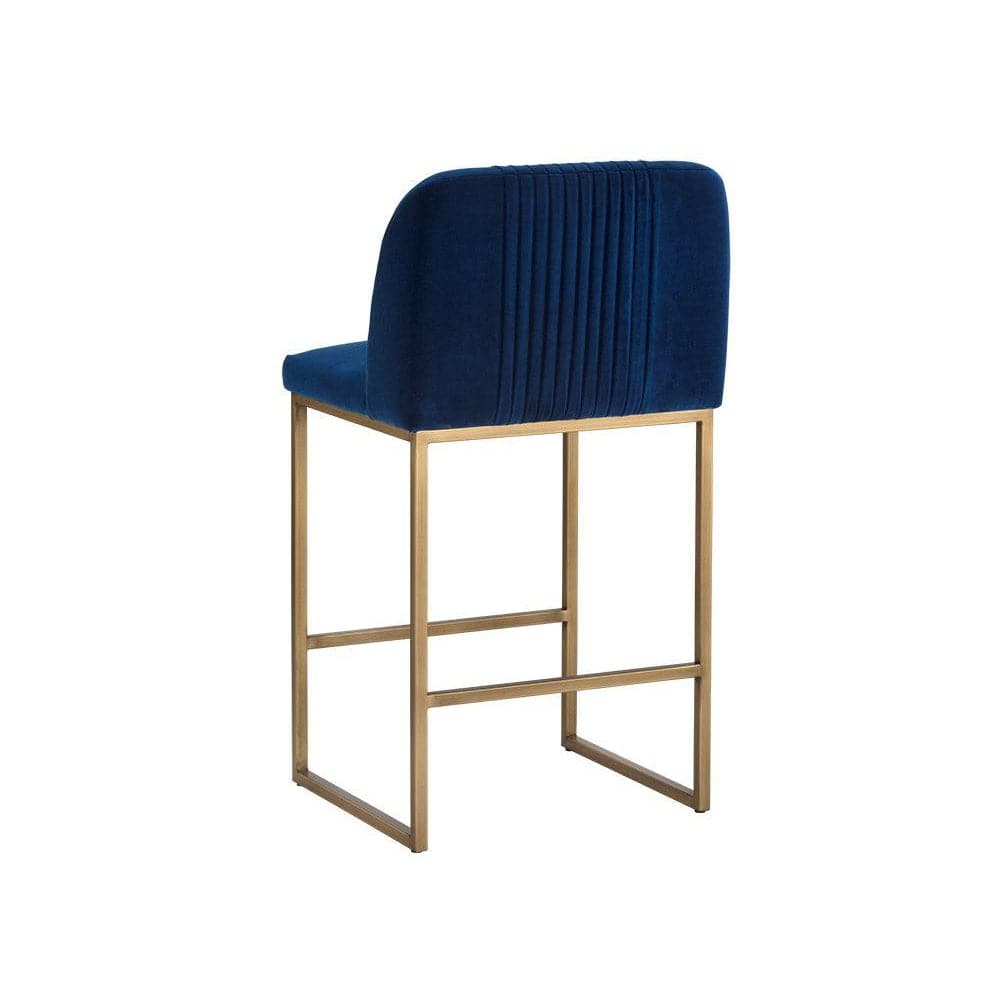 Nevin Counter Stool - Sapphire Blue-Sunpan-SUNPAN-105087-Bar Stools-3-France and Son