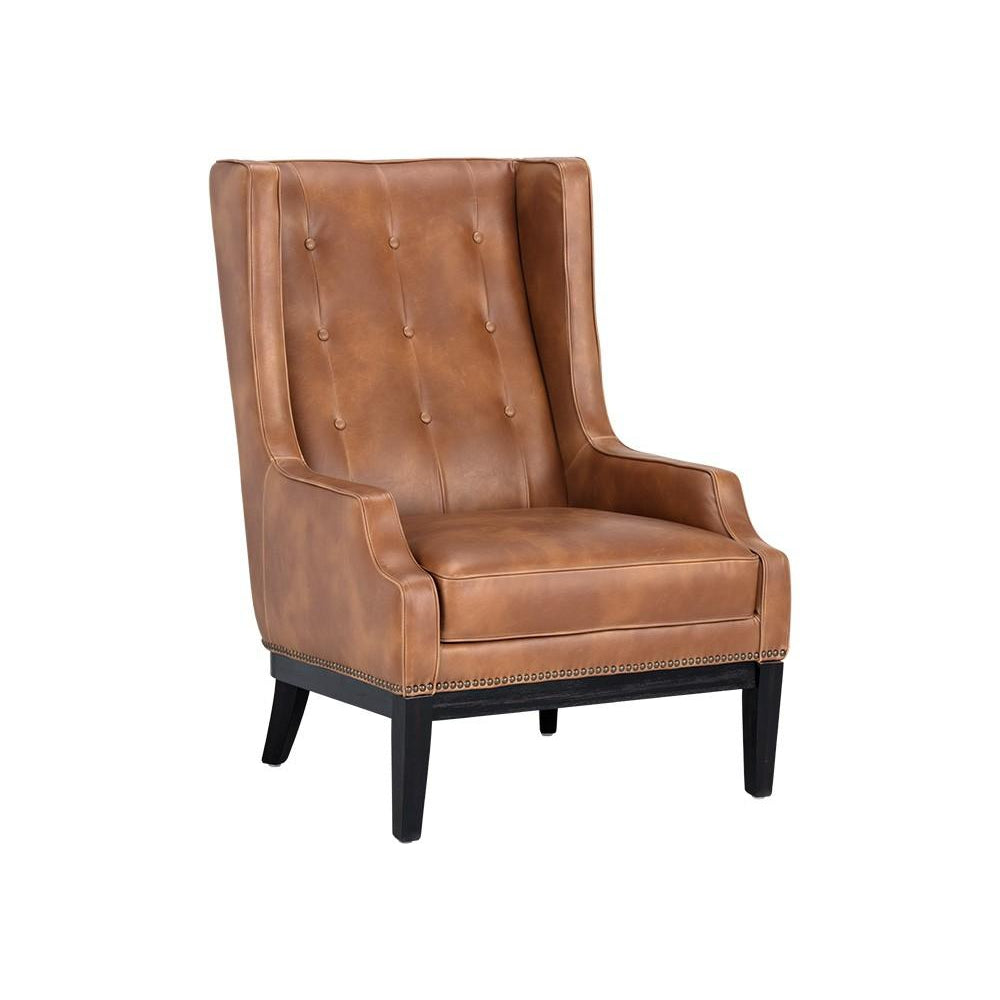 Biblioteca Lounge Chair-Sunpan-SUNPAN-105259-Lounge Chairstobacco tan-10-France and Son