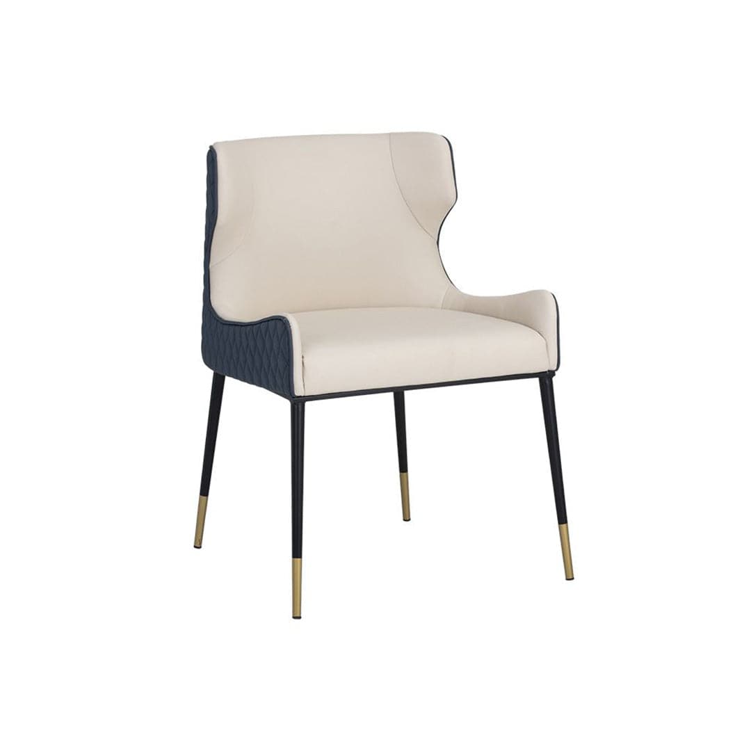 Gianni Dining Armchair-Sunpan-SUNPAN-105288-Dining ChairsDillon Cream / Dillon Thunder-5-France and Son