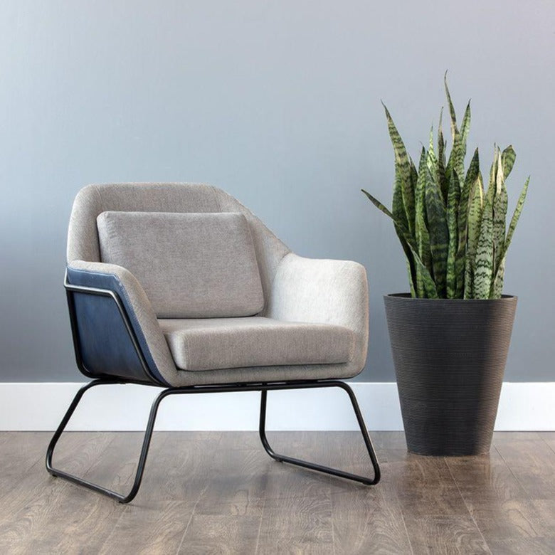 Watts Lounge Armchair-Sunpan-SUNPAN-104728-Lounge ChairsBlack - Antonio Charcoal-4-France and Son