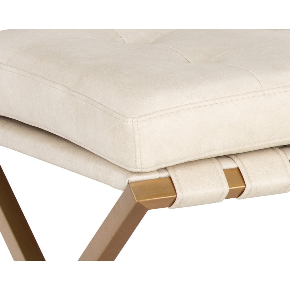 Kenji Bench - Small-Sunpan-SUNPAN-105362-BenchesGold - Bravo Cream-7-France and Son