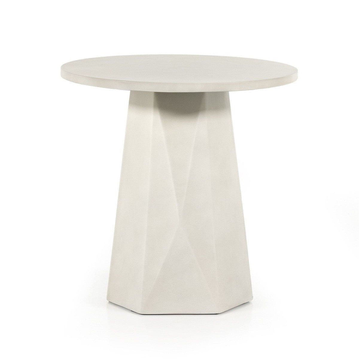 Bowman Outdoor End Table - White Concrete