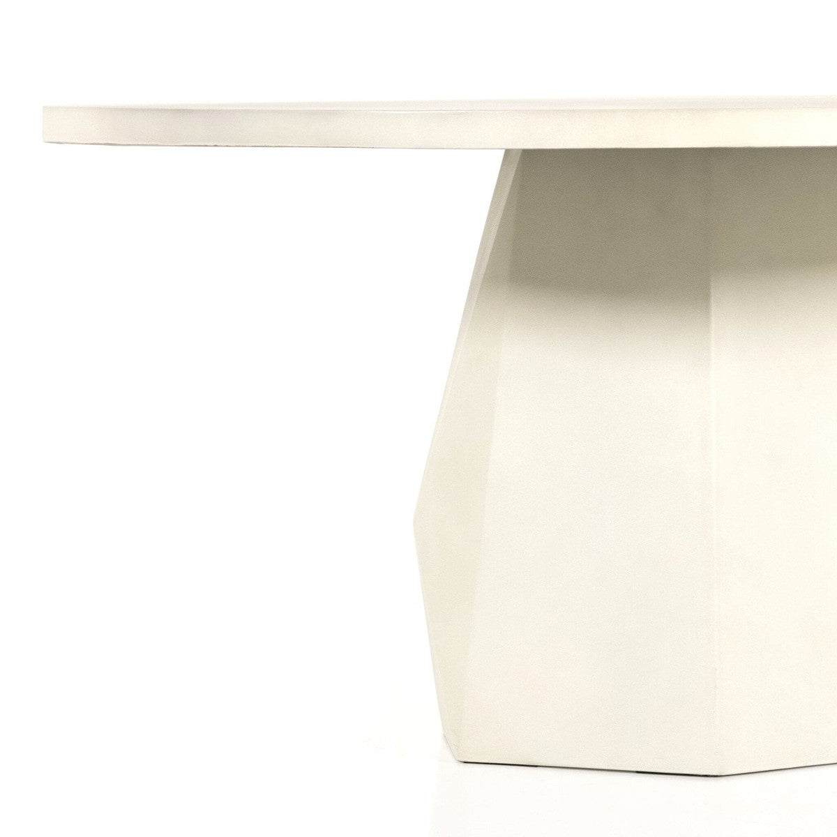 Bowman Outdoor Dining Table - White Concrete