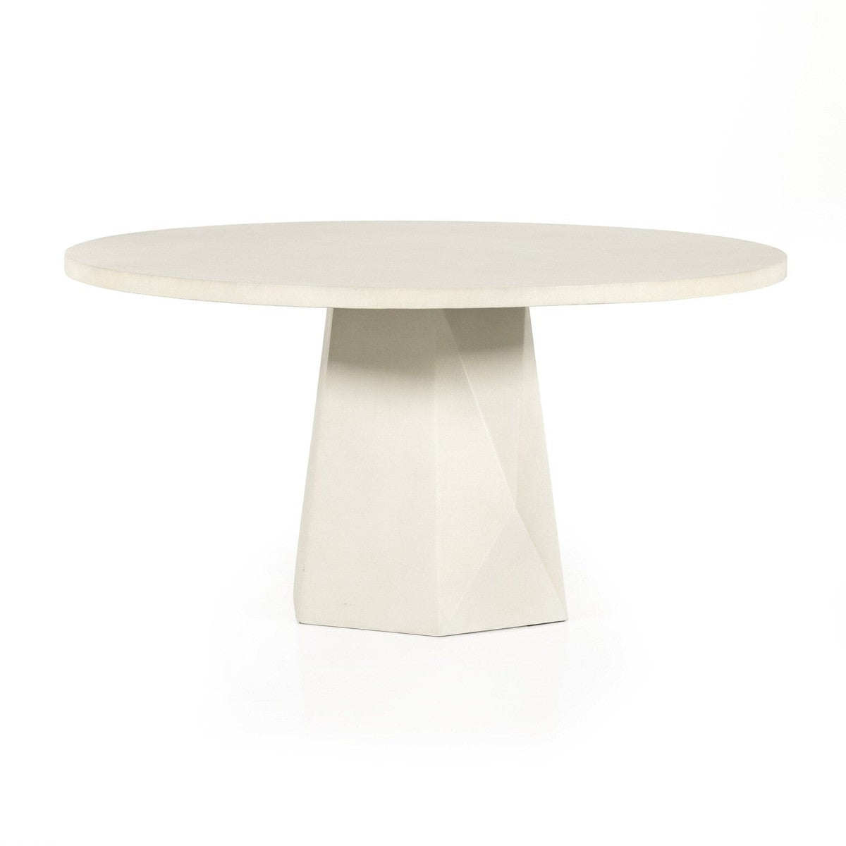 Bowman Outdoor Dining Table - White Concrete