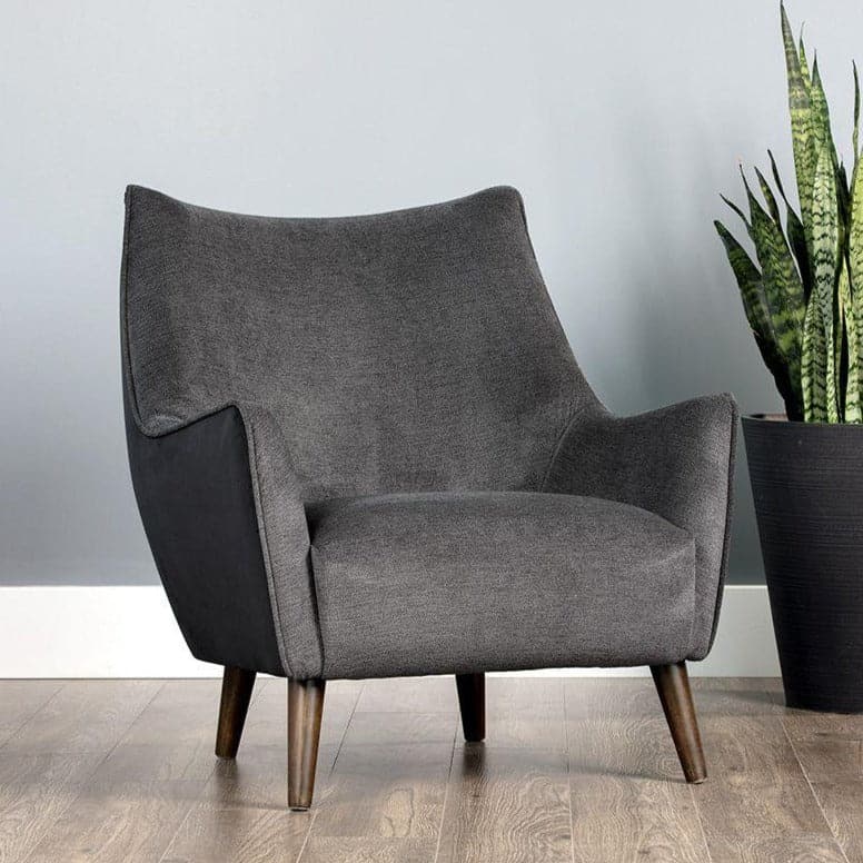 Sorrel Armchair-Sunpan-SUNPAN-105463-Lounge ChairsPolo Club Stone / Antonio Charcoal-3-France and Son